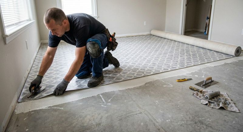 Sheet Vinyl Installation in Keller, TX